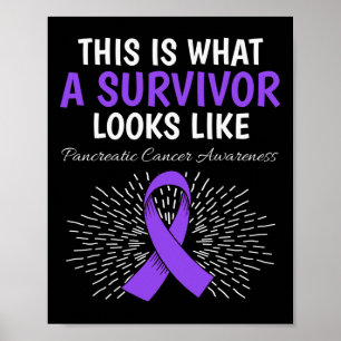 This Is Pancreatic Cancer Awareness Survivor Purpl Poster