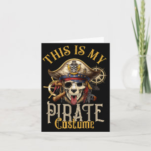 This Is Pirate Costume Dog Pirate Lazy Halloween Card