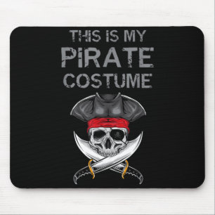 This Is Pirate Costume Shirts Funny Halloween Mouse Mat