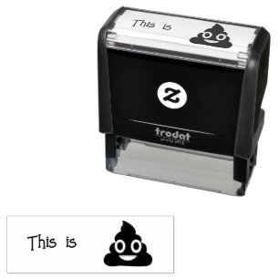 This is Poo Emoji Funny Self-inking Stamp
