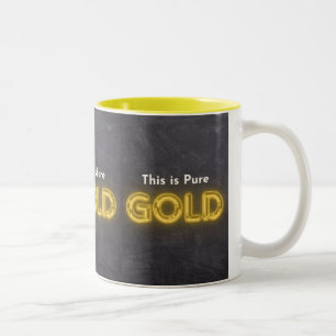 This is Pure Gold Two-Tone Coffee Mug