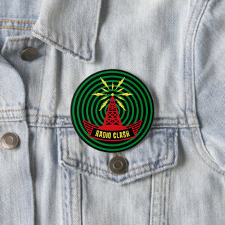 This Is Radio Clash On Pirate Satellite Parody 7.5 Cm Round Badge