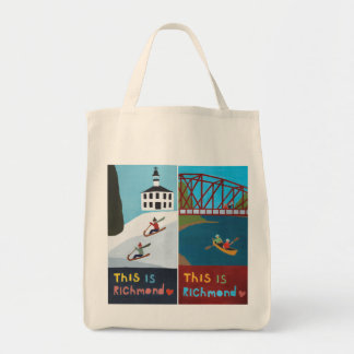 This is Richmond Grocery Tote (Design #1) Bag