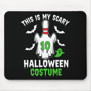 This Is Scary Halloween Costume Bowling Pin Ghost Mouse Mat