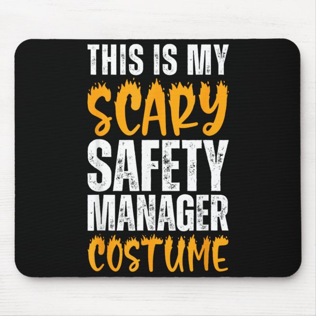 This Is Scary Safety Manager Costume Funny Mouse Mat (Front)