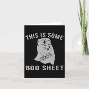 This Is Some Boo Sheet Boo Ghost Fun Halloween Nur Card