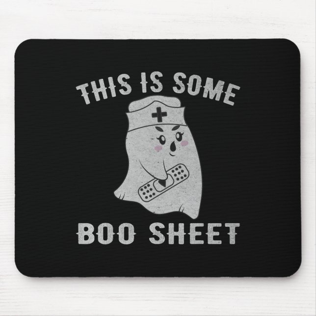 This Is Some Boo Sheet Boo Ghost Fun Halloween Nur Mouse Mat (Front)