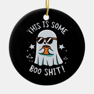 This is Some Boo Sheet Ceramic Tree Decoration