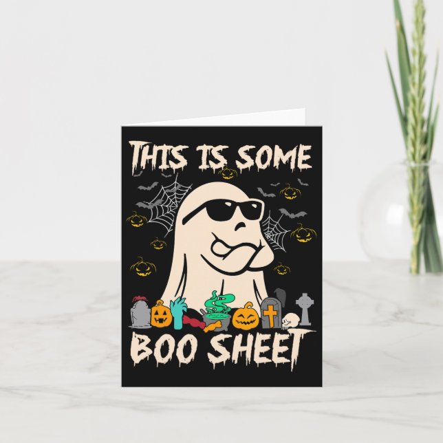 This Is Some Boo Sheet Cool Ghost Fun Halloween Co Card (Front)