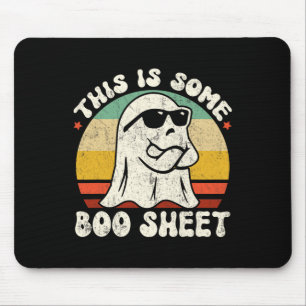 This Is Some Boo Sheet Cool Ghost Fun Halloween Co Mouse Mat