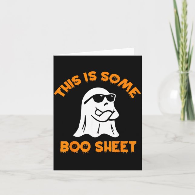 This Is Some Boo Sheet Cool Ghost Funny Halloween Card (Front)