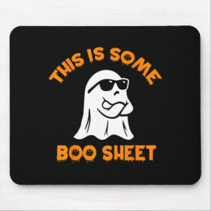 This Is Some Boo Sheet Cool Ghost Funny Halloween Mouse Mat