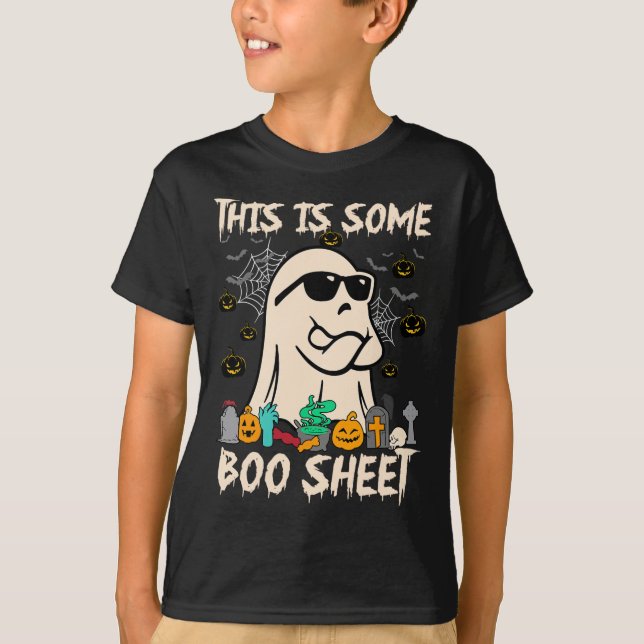 This Is Some Boo Sheet Cool Ghost Funny Halloween  T-Shirt (Front)