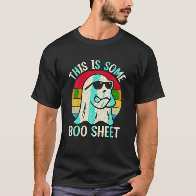 This is Some Boo Sheet Costume Funny Halloween Boo T-Shirt (Front)