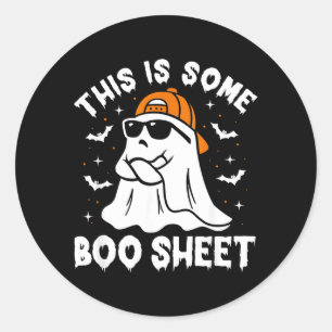 This Is Some Boo Sheet For Men Women Funny Ghost Classic Round Sticker