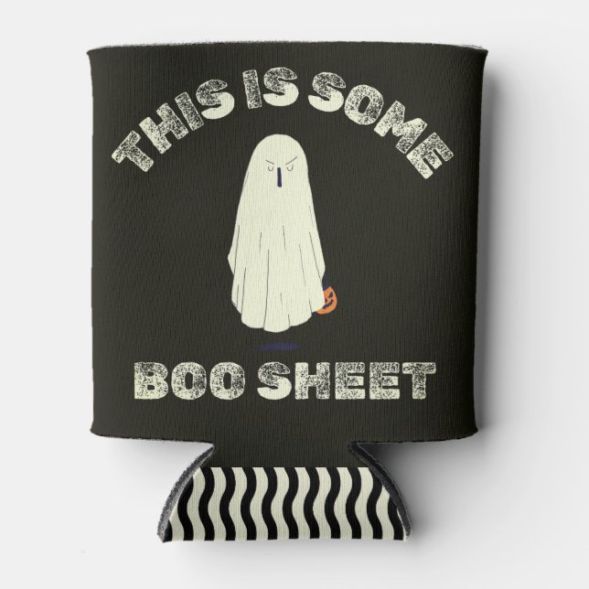 This is Some Boo Sheet – Funny Ghost Halloween Can Cooler (Front)