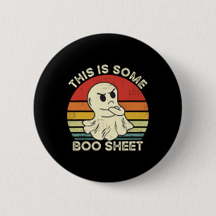 This Is Some Boo Sheet Funny Ghost Retro Halloween 6 Cm Round Badge