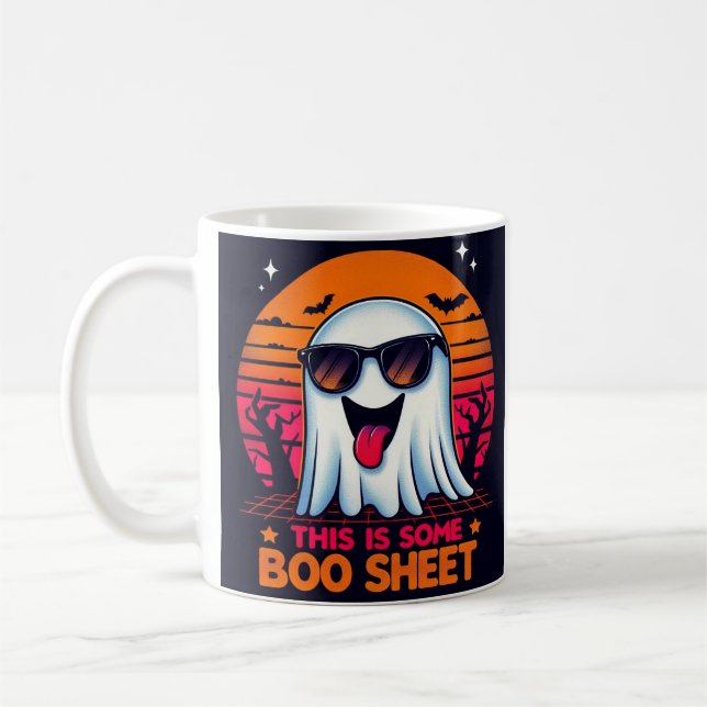 This is Some Boo Sheet Funny Halloween Ghost Coffe Coffee Mug (Left)