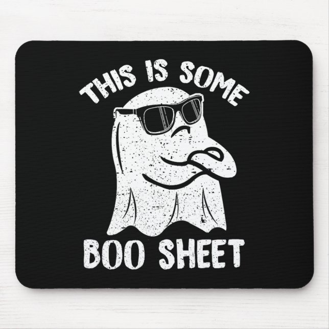 This Is Some Boo Sheet Funny Halloween Ghost Costu Mouse Mat (Front)