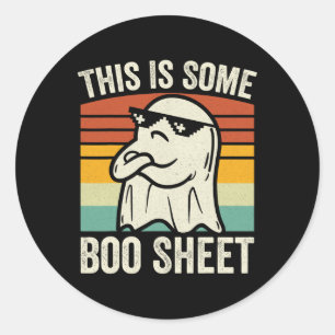 This Is Some Boo Sheet Funny Halloween Ghost kids Classic Round Sticker