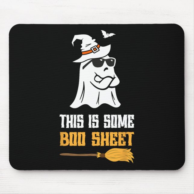 This Is Some Boo Sheet Funny Halloween Ghost  Mouse Mat (Front)