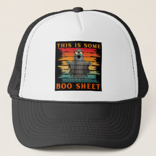 This is some boo sheet funny halloween ghost trucker hat