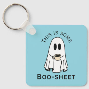 This is some boo-sheet ghost boo with coffee key ring