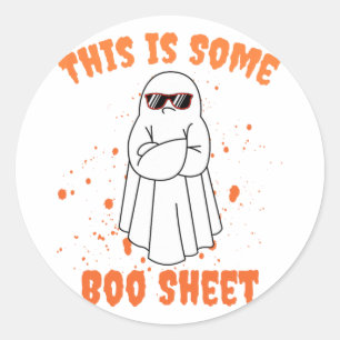 This Is Some Boo Sheet Ghost Fun Halloween Classic Round Sticker