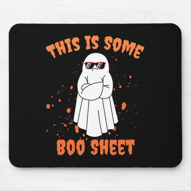 This Is Some Boo Sheet Ghost Funny Halloween  Mouse Mat (Front)