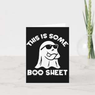 This Is Some Boo Sheet Ghost Funny Retro Halloween Card