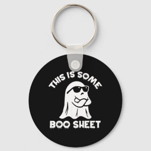 This Is Some Boo Sheet Ghost Funny Retro Halloween Key Ring