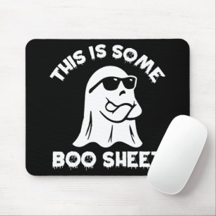 This Is Some Boo Sheet Ghost Funny Retro Halloween Mouse Mat