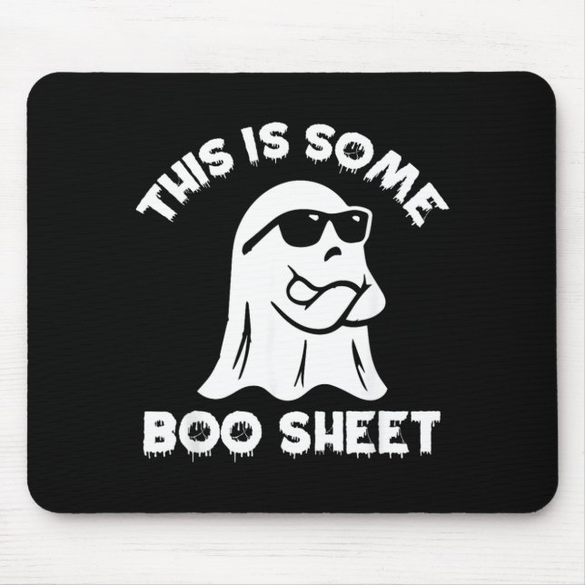 This Is Some Boo Sheet Ghost Funny Retro Halloween Mouse Mat (Front)