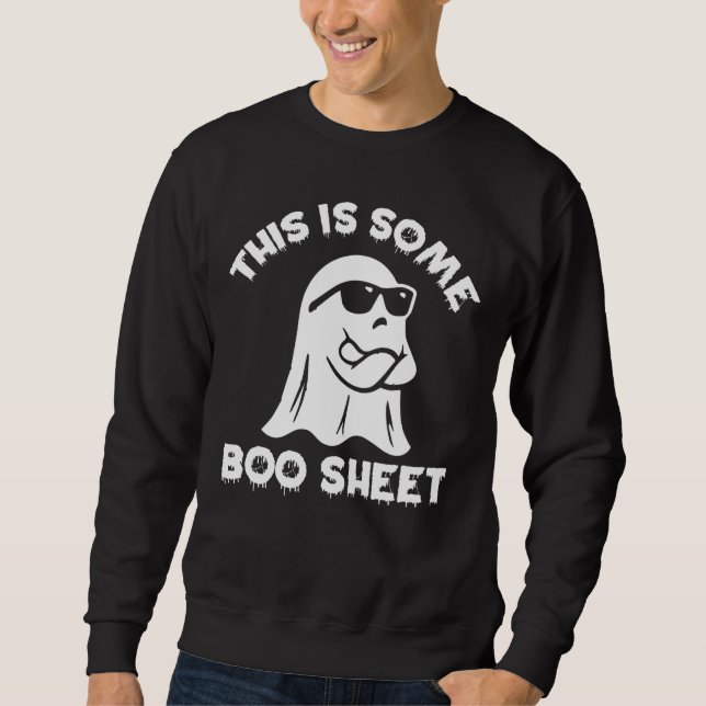 This Is Some Boo Sheet Ghost Funny Retro Halloween Sweatshirt (Front)