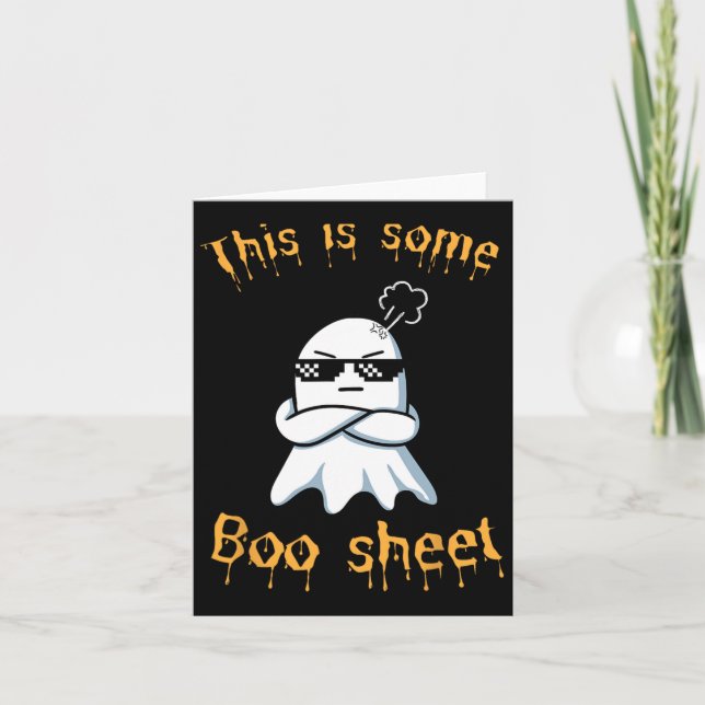 This Is Some Boo Sheet Ghost Halloween  Card (Front)
