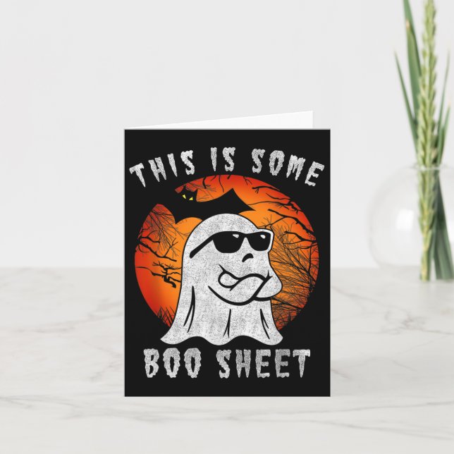 This Is Some Boo Sheet Ghost Halloween Costume Men Card (Front)