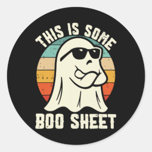 This Is Some Boo Sheet Ghost Halloween Costume Men Classic Round Sticker