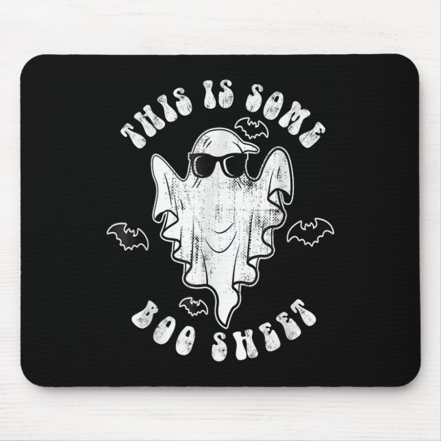 This Is Some Boo Sheet Ghost Halloween Costume Men Mouse Mat (Front)