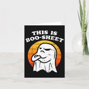 This Is Some Boo-sheet Ghost Halloween Girls Boys  Card