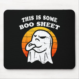 This is Some Boo Sheet Ghost Retro Funny Halloween Mouse Mat