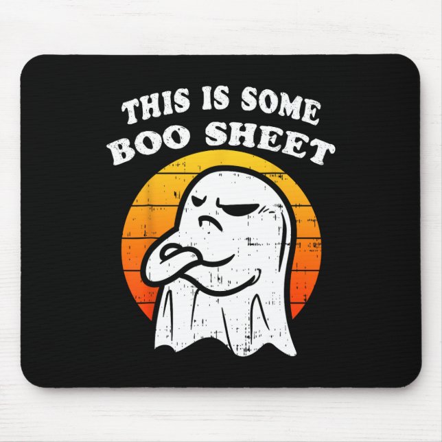 This is Some Boo Sheet Ghost Retro Funny Halloween Mouse Mat (Front)