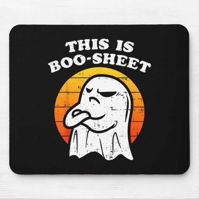 This is Some Boo-Sheet Ghost Retro Funny Halloween Mouse Mat (Front)