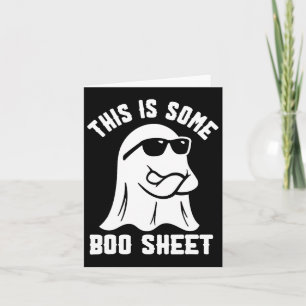 This Is Some Boo Sheet Ghost Retro Halloween Costu Card
