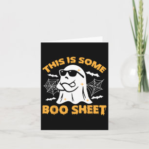 This Is Some Boo Sheet Ghost Retro Halloween Costu Card