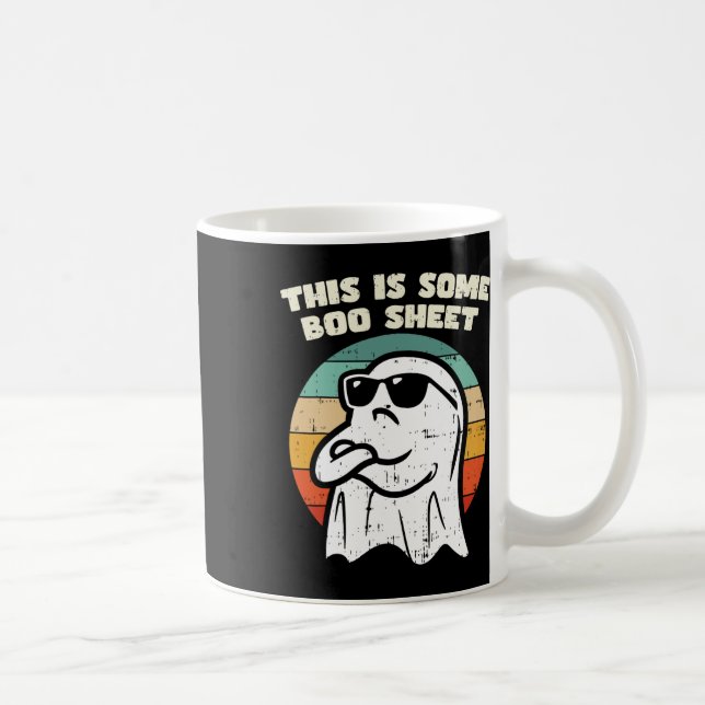 This Is Some Boo Sheet Ghost Retro Halloween Costu Coffee Mug (Right)