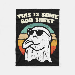 This Is Some Boo Sheet Ghost Retro Halloween Costu Fleece Blanket