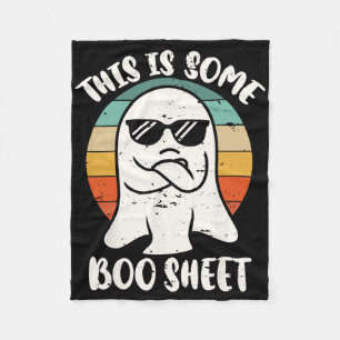 This Is Some Boo Sheet Ghost Retro Halloween Costu Fleece Blanket