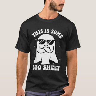 This Is Some Boo Sheet Ghost Retro Halloween Costu T-Shirt