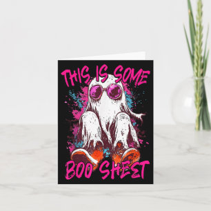 This Is Some Boo Sheet Ghost Retro Halloween Funny Card