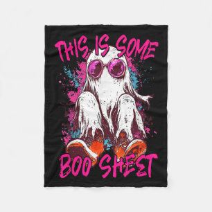 This Is Some Boo Sheet Ghost Retro Halloween Funny Fleece Blanket